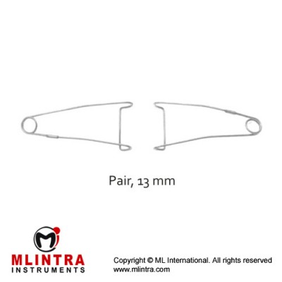 Jaffe Wire Lid Retractor Pair Stainless Steel, Blade Size 13 mm